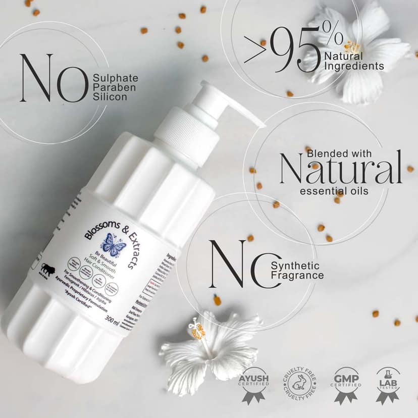 Blossoms & Extracts Be Beautiful Soft & Smooth Conditioner With Fenugreek, Hibiscus & Jojoba