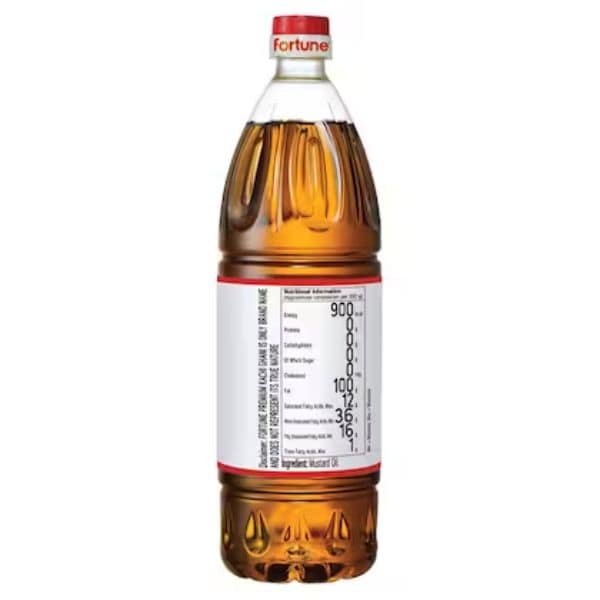 Fortune Pure Mustard Oil Bottle 1 Ltr view 4
