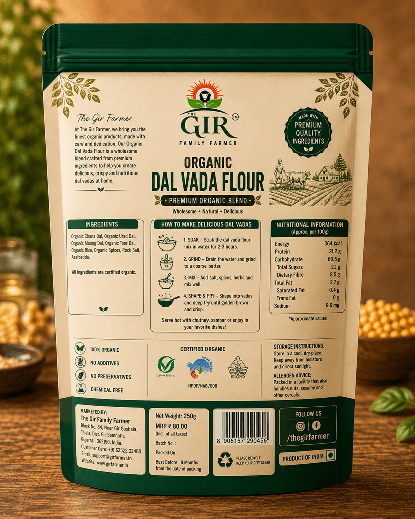 Organic Dal Vada Flour - Premium Organic Blend view 5
