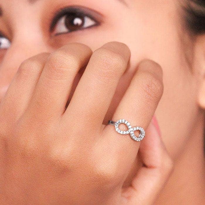 Silver Infinity Aura Ring view 2