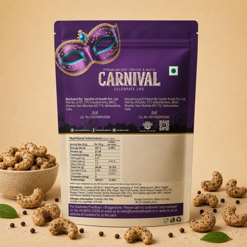 Carnival Black Pepper Cashews view 3