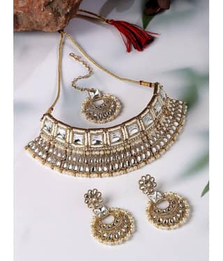 Sukkhi White Alloy Necklace Set ( Pack of 1 )