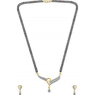 Hetprit Brass Gold Plated Beautiful Mangalsutra For Women