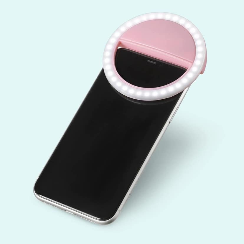 Phone Selfie Ring Light – Battery Operated Clip-On Light for Smartphone Photography (Battery Not Included) view 3