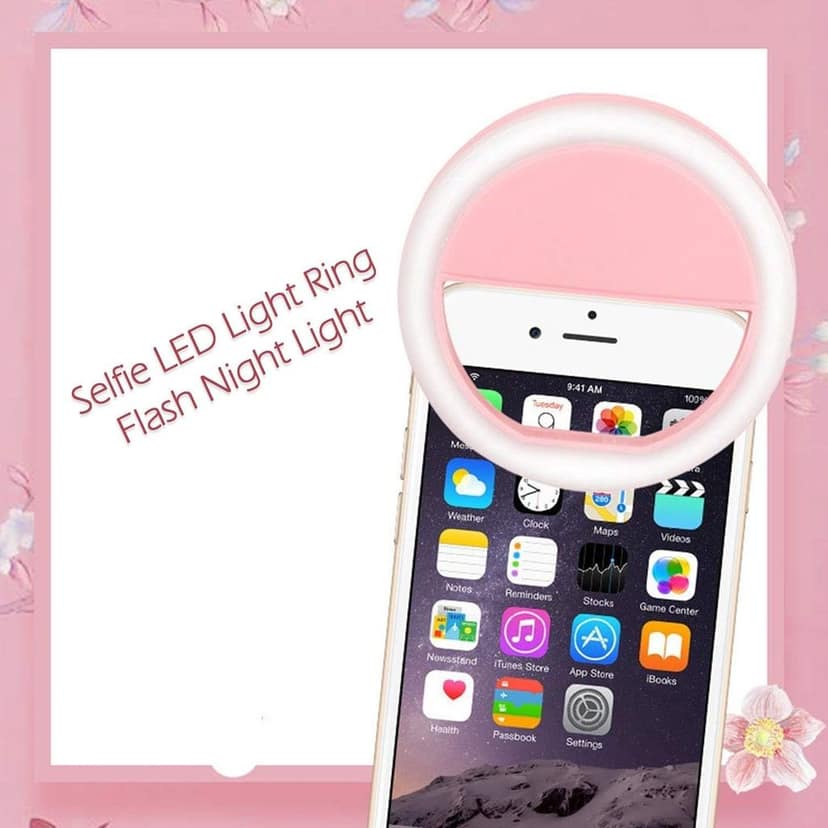 Phone Selfie Ring Light – Battery Operated Clip-On Light for Smartphone Photography (Battery Not Included) view 5