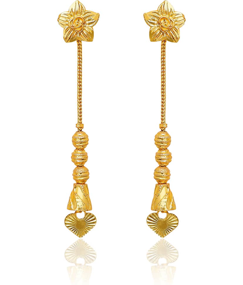 LUV FASHION Gold Chandelier Earrings ( Pack of 1 ) view 2