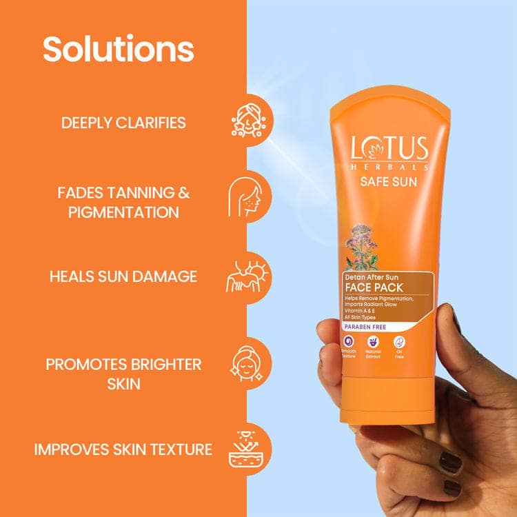 Lotus Herbals Safe Sun Detan After-Sun Face Pack (100g) view 3