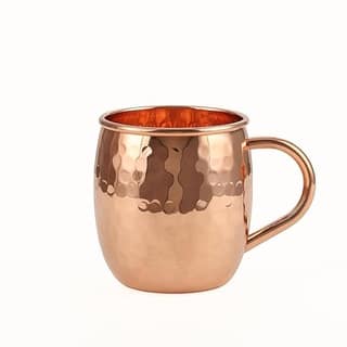 ALCU Copper Mule Mug, Handcrafted Shiny Moscow Mule Beer Mug Cup (473ml) Set of 1