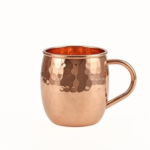 ALCU Copper Mule Mug, Handcrafted Shiny Moscow Mule Beer Mug Cup (473ml) Set of 1