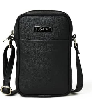 MATRICE - Black Textured Messenger Bag