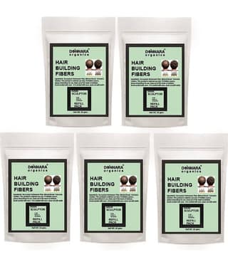 Donnara Organics Hair Building Fibers Instant Fuller Hair 25 gm Pack of 5