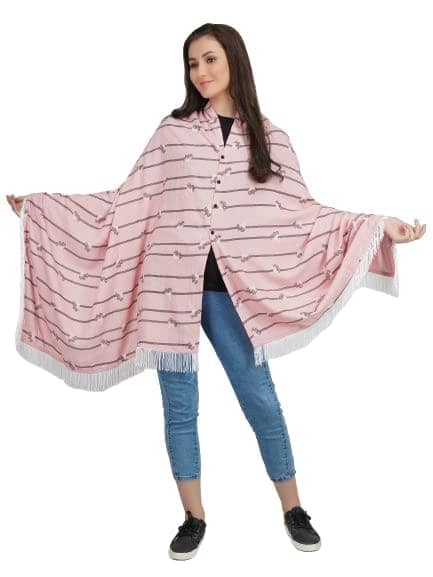 KOI Black Linned Coloured Nursing scarf view 7