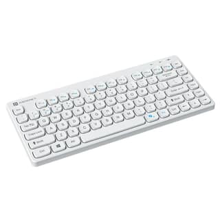 Portronics Bubble Multimedia Wireless Keyboard 2.4 GHz & Bluetooth 5.0 Connectivity, Noiseless Experience, Compact Size for iOS iPad Air, Pro, Mini, Android, Windows Tablets PC Smartphone(White) Portronics Bubble Multimedia Wireless Keyboard 2.4 GHz & Bl