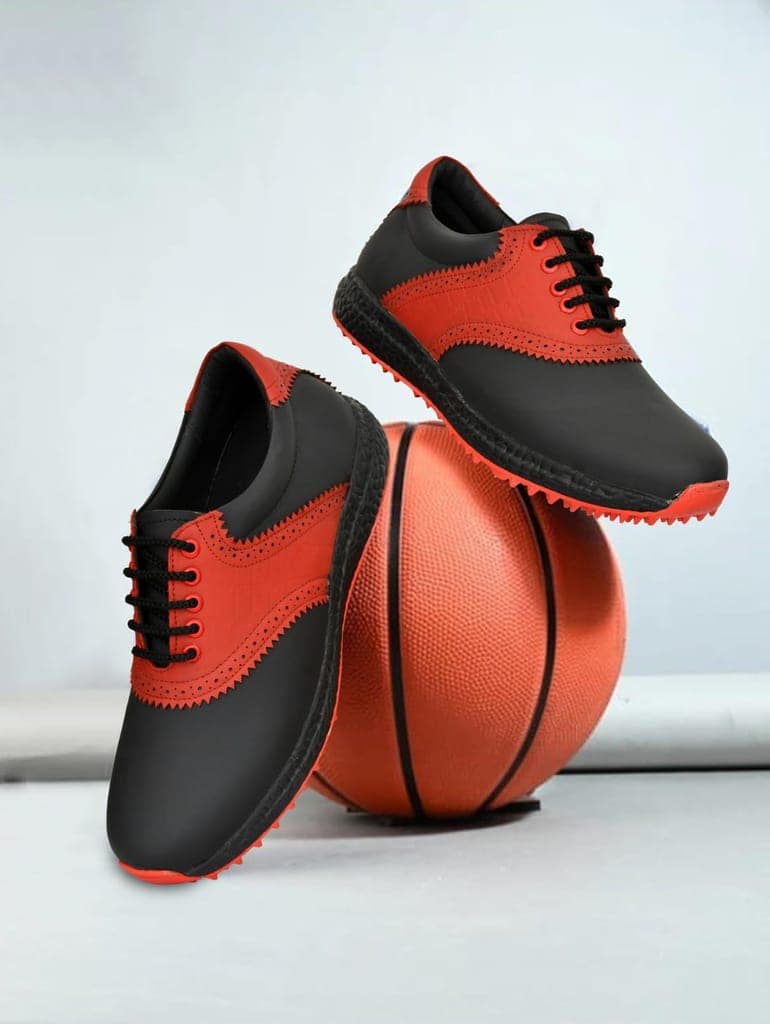 HITCARO Men's Proffessional Leather Golf Shoes | Lace-Up | Waterproof | Comfortable | Breathable view 5