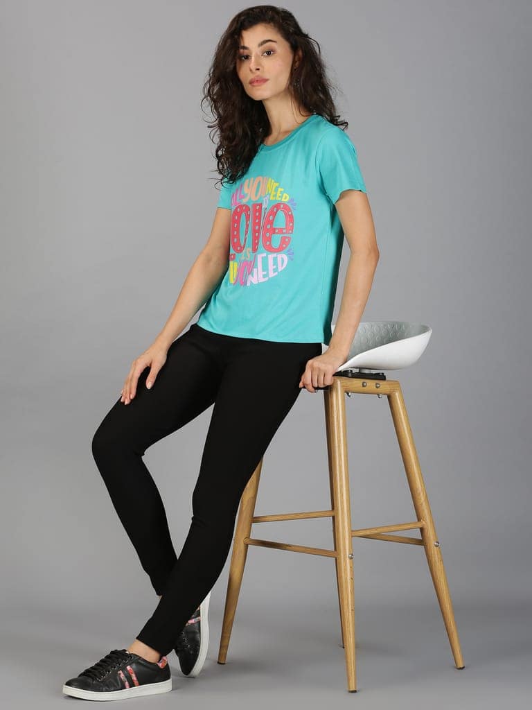 Cotton Green Graphic Casual T-Shirt view 2