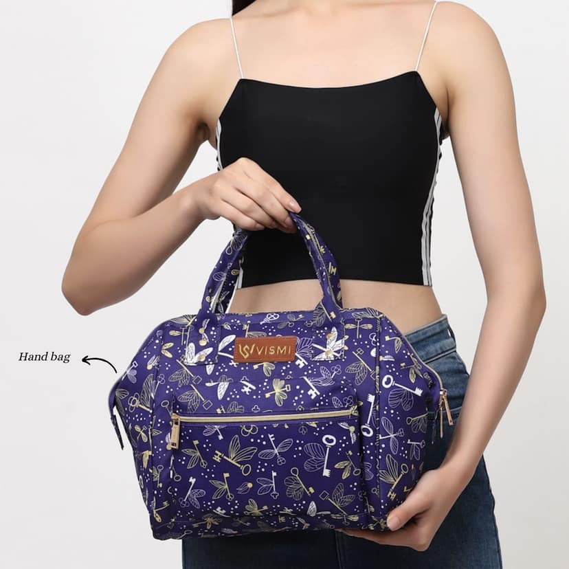 VISMIINTREND Diaper Bags for Mom | Travel Maternity Backpack Bags | Water Resistant | Premium Oxford Fabric | Gifts for Mom to Be | Baby Shower Gift view 3