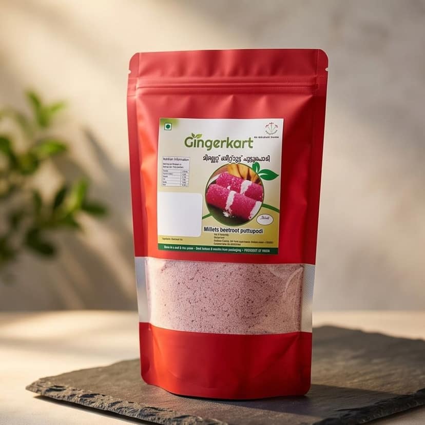 Gingerkart Millets Beetroot Puttupodi - 500 gm - One pouch view 2