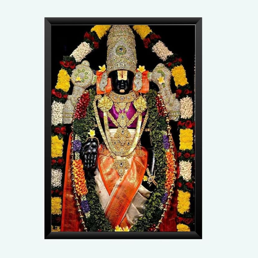 NOKKES tirupati blalaji Venkateswara tirupati blalaji Photo Frames Religious Photo frame 5X7 Inch Photo Frame_AQW63