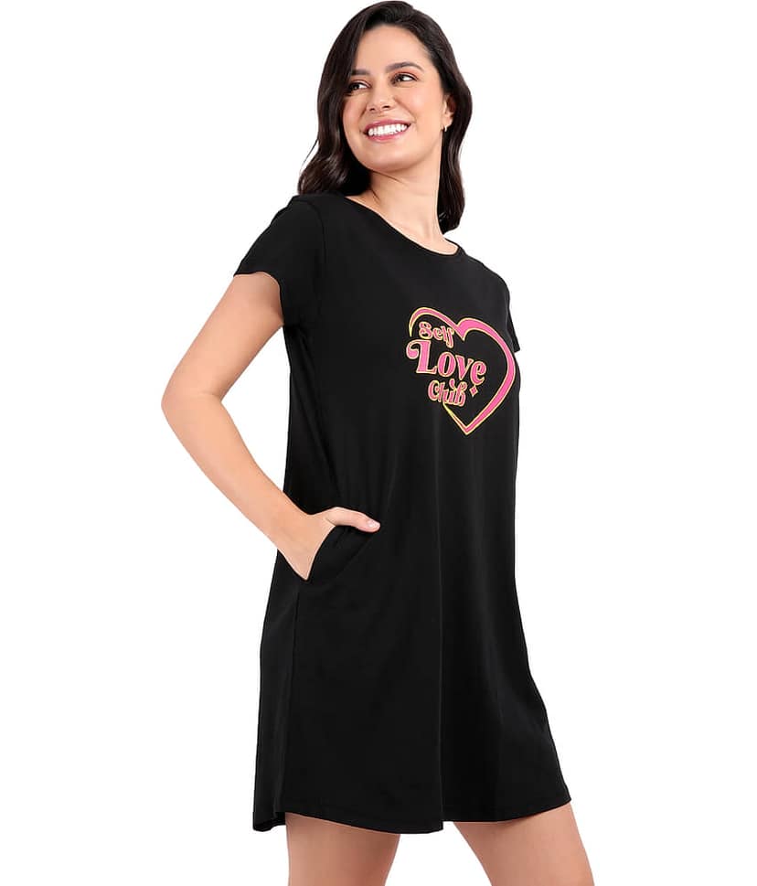 snappyb Women Cotton Solid Regular Fit Round Neck T-Shirt ( Black ) view 3