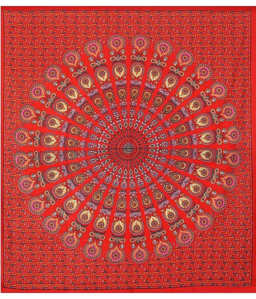 Cosito Cotton 1 Double Bedsheet with 2 Pillow Covers ( Red ) view 2
