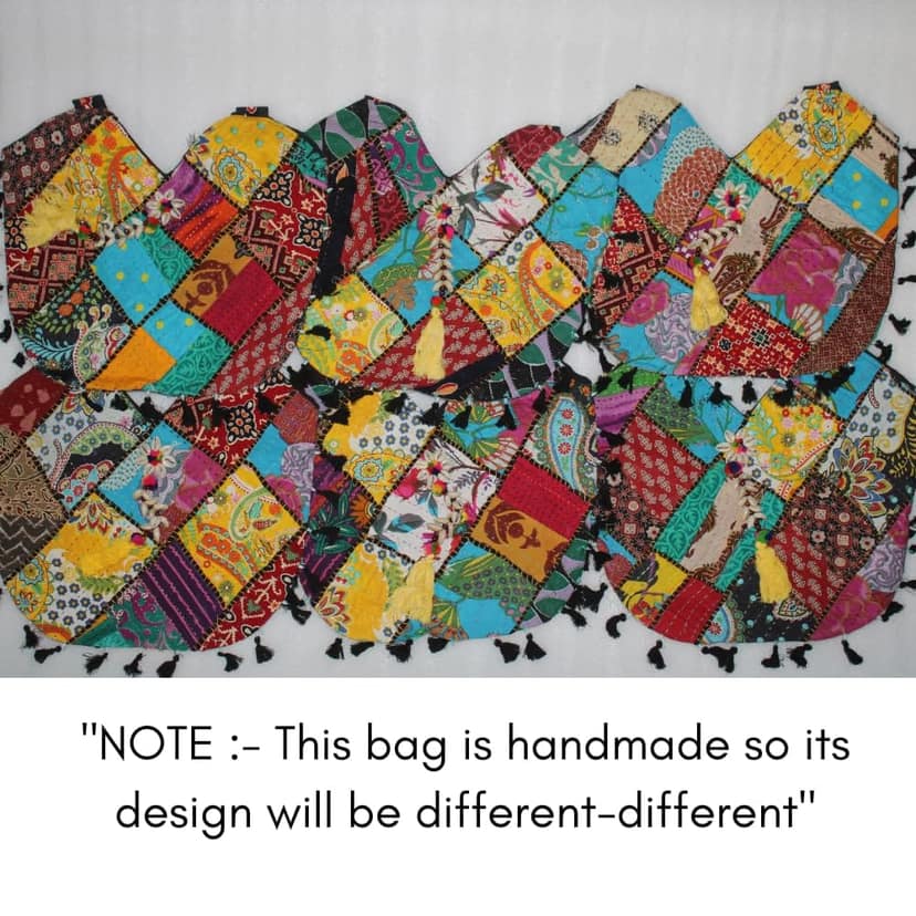 PREET SPICE Rajasthani Patchwork Bohemian Tote Bag, Shoulder Handbag for Women view 8