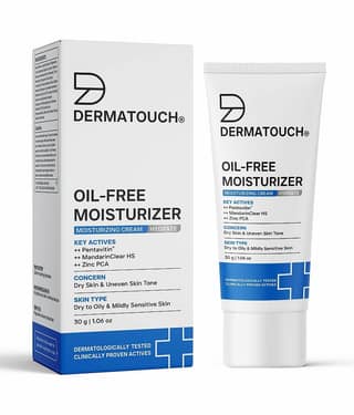 DERMATOUCH Oil-Free Moisturiser - Lightweight Hydration | Non-Greasy Daily Moisture Care | Helps Maintain Skin Balance | 30g