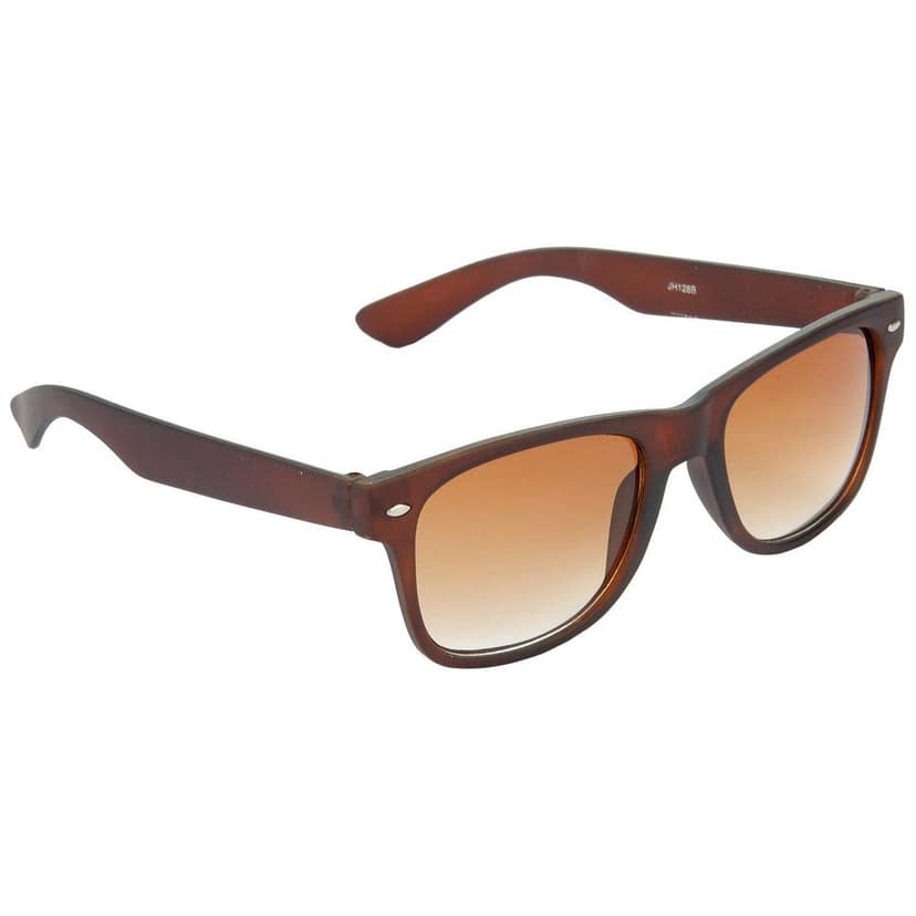 HRINKAR Pilot And Rectangular Stylish Sunglasses For Men And Women (Brown And Brown Lens | Gold And Brown Frame - HCMB017) With Free Paper 3D Glass view 6