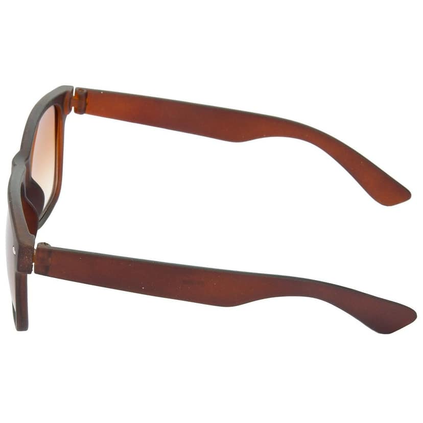 HRINKAR Pilot And Rectangular Stylish Sunglasses For Men And Women (Brown And Brown Lens | Gold And Brown Frame - HCMB017) With Free Paper 3D Glass view 7