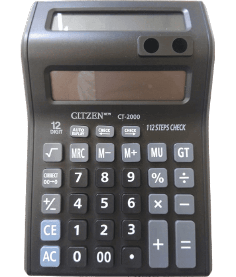 Gltzen Ct-2000 Big Dual Display 12 Digits Financial and Business Calculator, Double Display Calculator