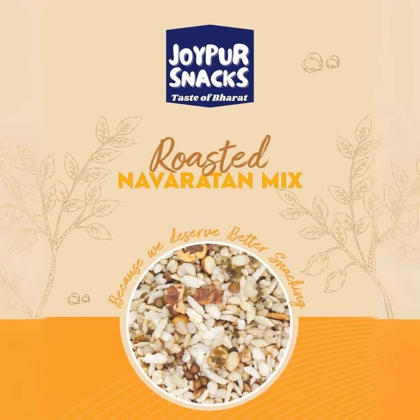 Joypur Snacks Roasted Navratan Mix | Healthy, Crunchy, & Flavorful | High Protein | No Frying | 150g view 5