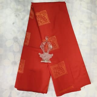 Soft Silk Saree with Blouse - Red