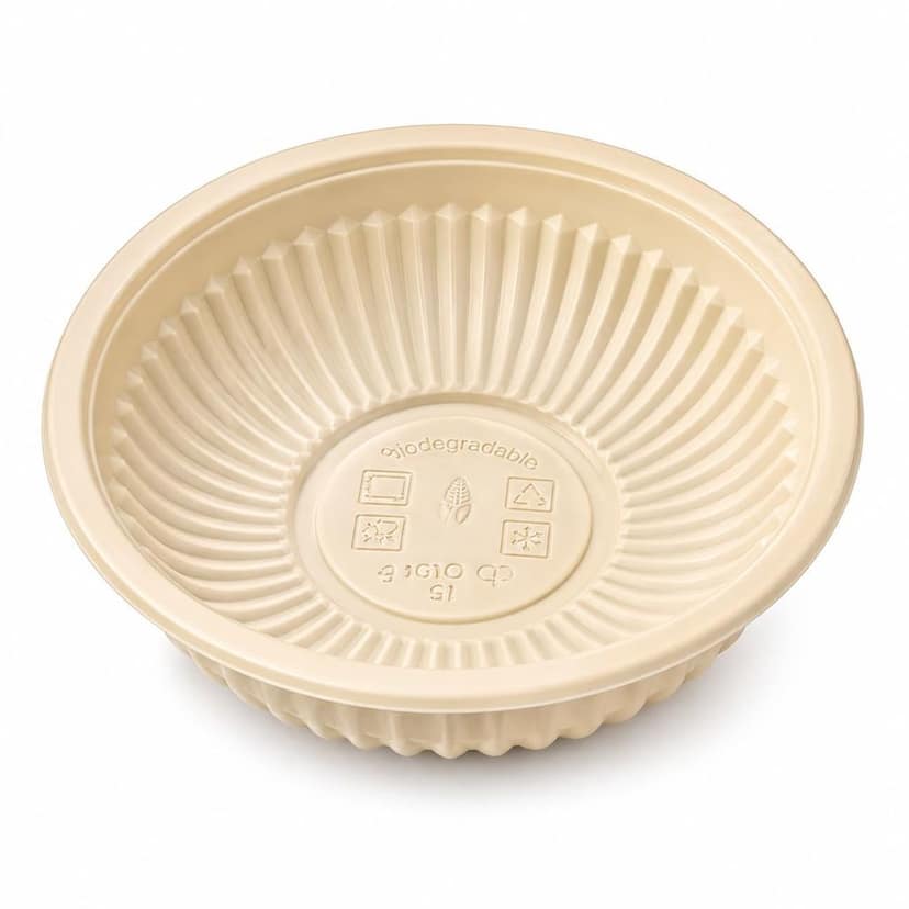 Eco-Friendly Cornstarch Disposable Bowls 190 ml (Pack of 25) – Biodegradable & Compostable, Leak-Proof, Microwave Safe, Plastic-Free Small Bowls for Soup, Curry, Dessert, Party Use (4 Inch)