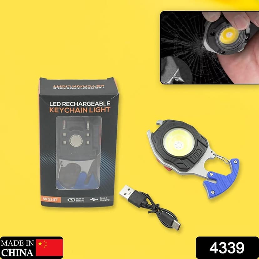 Rechargeable LED Keychain Flashlight – 6 Modes, Super Bright view 3