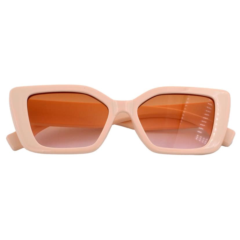 Peach Frame Brown Gradient Lens Cat-eye Sunglasses for Women & Girls Trendy UV - HRS588-PCH-BWN view 6