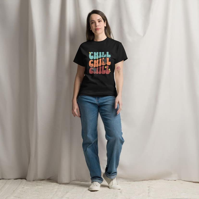 Clothikoo Premium Chill Cat Printed Tee