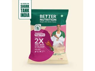Better Nutrition Biofortified Ragi Atta 1kg | Stone Ground Finger Millet Flour | High in Iron, Zinc, Fiber & Calcium | Gluten-Free, Diabetic-Friendly | Perfect for Rotis, Porridge & Dosas