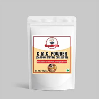 foodfrillz CMC Powder, 100 g (Carboxy Methyl Cellulose) | Raising Ingredient Powder | Food Grade | Soft, Smooth and Creamy | Instant Cake Premixes, Ice Creams