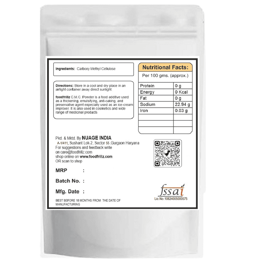 foodfrillz CMC Powder, 100 g (Carboxy Methyl Cellulose) | Raising Ingredient Powder | Food Grade | Soft, Smooth and Creamy | Instant Cake Premixes, Ice Creams view 4