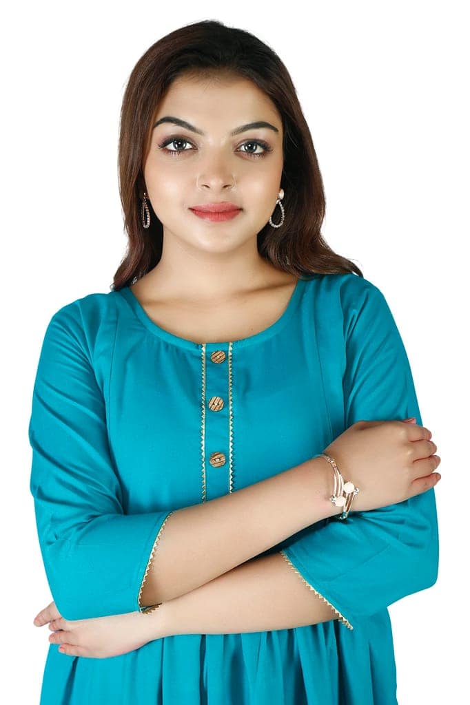 Maternity Gown: Stylish Rayon Feeding Kurti for Pregnancy and Breastfeeding view 4