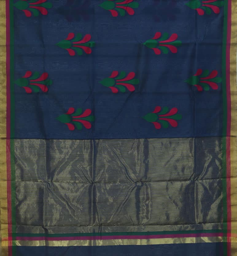 Handloom Chanderi Silk By Cotton Saree view 2
