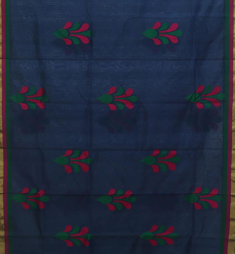 Handloom Chanderi Silk By Cotton Saree view 3