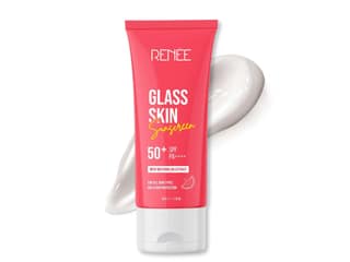 RENEE Glass Skin Gel Sunscreen SPF 50, UVA & UVB Protection, Lightweight, Hydrating & Non-Sticky, Zero White Cast, For Radiant, Supple Skin, Infused with Watermelon, Beetroot & Hyaluronic Acid