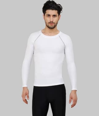 NEVER LOSE White Polyester Slim Fit Men's Sports T-Shirt ( Pack of 1 )