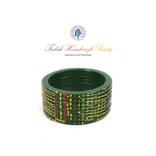 FHS Fashion Women's Beautiful Traditional Rajasthani Lac Bangles - Green