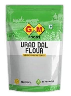 GM Foods Urad Dal Atta 500g | Black Gram Flour | High Protein, Natural & Nutritious | Gluten-Friendly Flour for Dosa, Idli, Dhokla & Indian Cooking | Fresh Quality