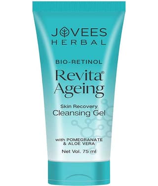 Jovees Herbal Bio-Retinol Revita Ageing Cleansing Gel To Reduce Fine & Wrinkles, 75ml (Pack of 1)