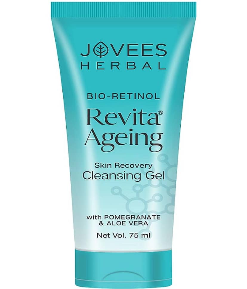Jovees Herbal Bio-Retinol Revita Ageing Cleansing Gel To Reduce Fine & Wrinkles, 75ml (Pack of 1)