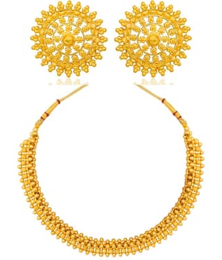 LUV FASHION White Brass Necklace Set ( Pack of 1 )