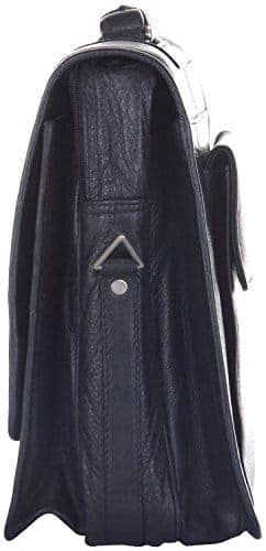 Leatherman Men's Leather Portfolio Bag (Black) 1103 view 3