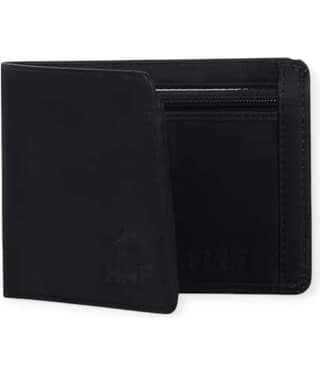HRF.STAR 100% Leather Solid Men's Two Fold Wallet,Regular Wallet With 6 Slots For Card ( Black , Pack of 1 )